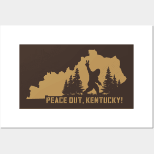 Kentucky Bigfoot Peace Out! Posters and Art